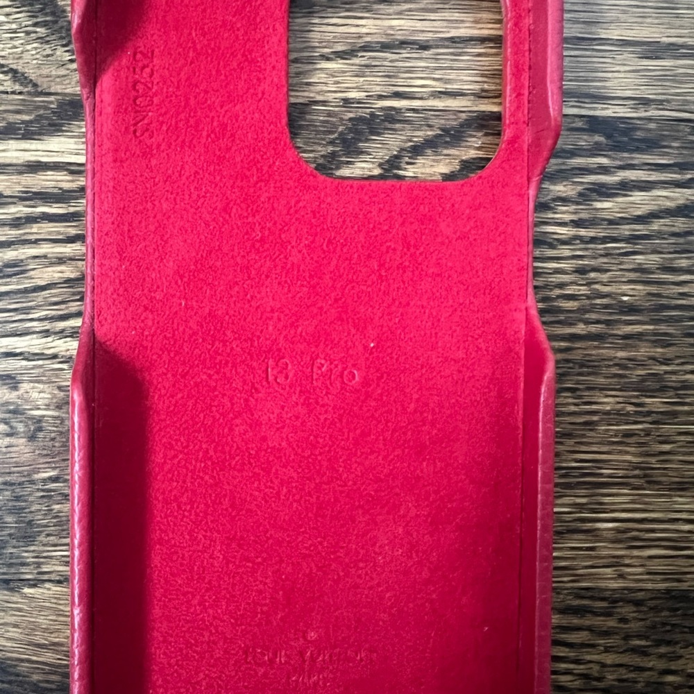 Louis Vuitton iPhone 13 PRO case Red (Scarlet) Monogram Bumper